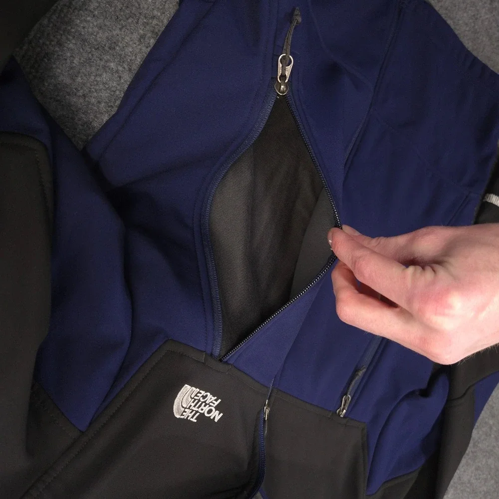 The North Face Summit Series Jacket Mens S Blue Black Windstopper Fleece Lined - Picture 3 of 13